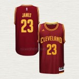 Maglia LeBron James NO 23 Cleveland Cavaliers Throwback Rosso