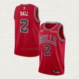 Maglia Lonzo Ball NO 2 Chicago Bulls Icon 2021 Rosso
