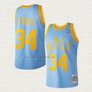 Maglia NO 34 Los Angeles Lakers Mitchell & Ness 2001-02 Blu Shaquille O'Neal