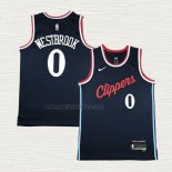 Maglia Russell Westbrook NO 0 Los Angeles Clippers Icon 2024-25 Blu