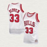 Maglia Scottie Pippen NO 33 Chicago Bulls Mitchell & Ness 1997-98 Bianco