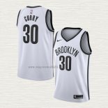 Maglia Seth Curry NO 30 Brooklyn Nets Association 2020 Bianco