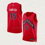 Maglia Vince Carter NO 15 Toronto Raptors Icon 2022-23 Rosso